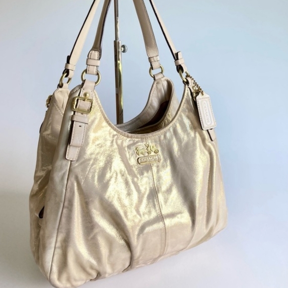 Coach Metallic Gold Shoulder Bag - Picture 3 of 11
